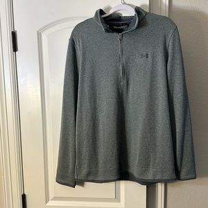 Men’s Under Armour COLDGEAR qtr zip pullover size XL gray. Loose fit